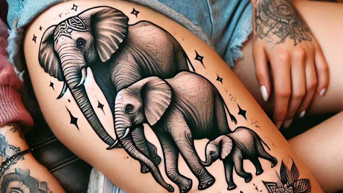 Elephant Family Tattoo Meaning!