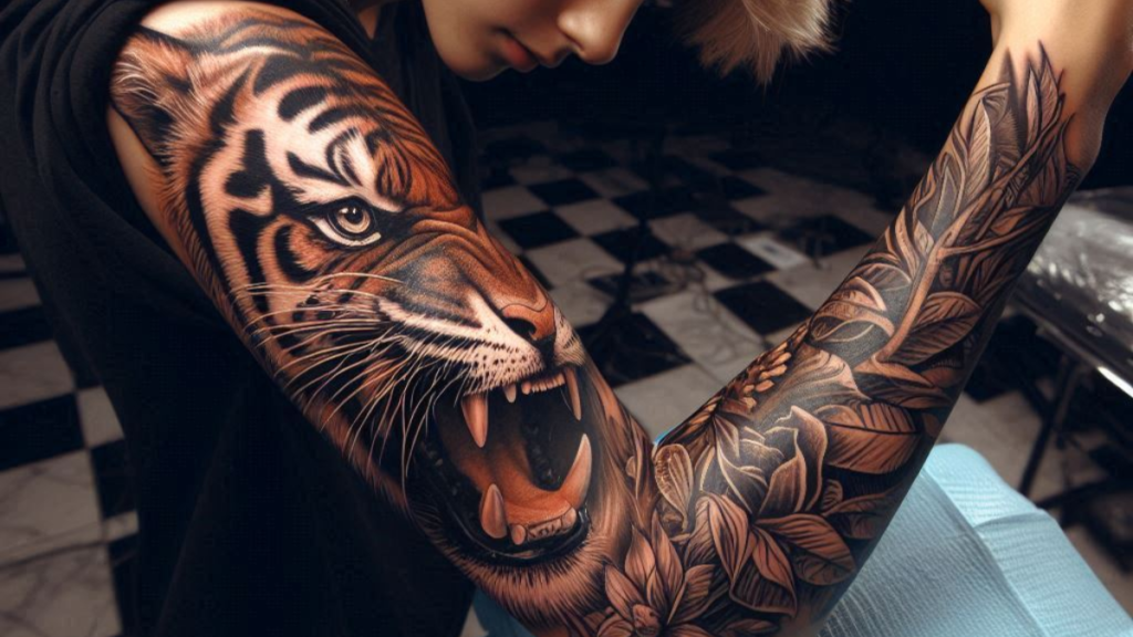 tiger tattoo designs on arm