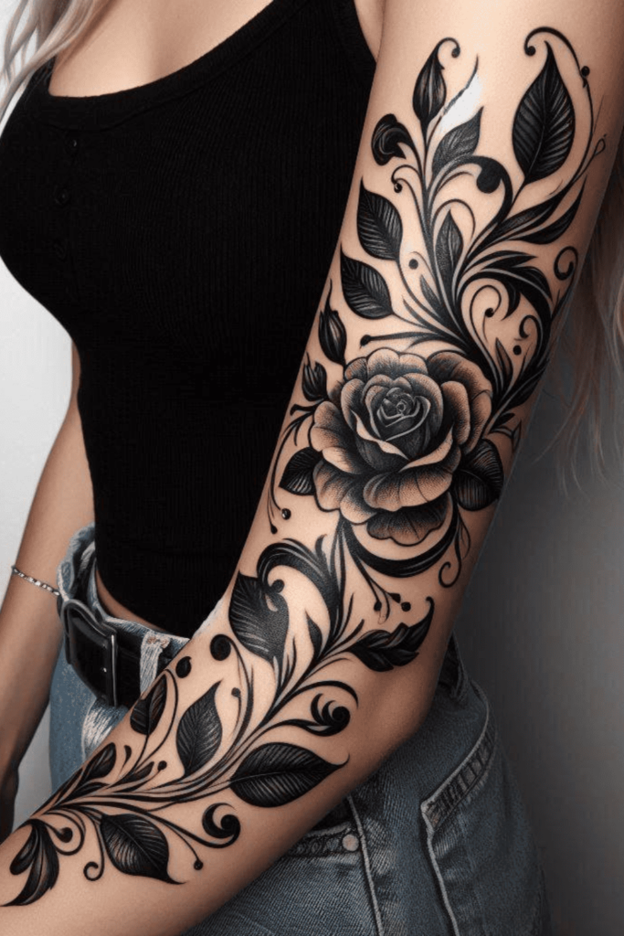 flowy tattoo design