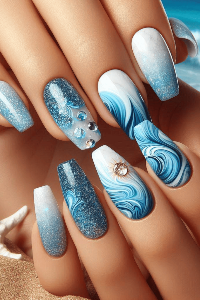 bright summer nails