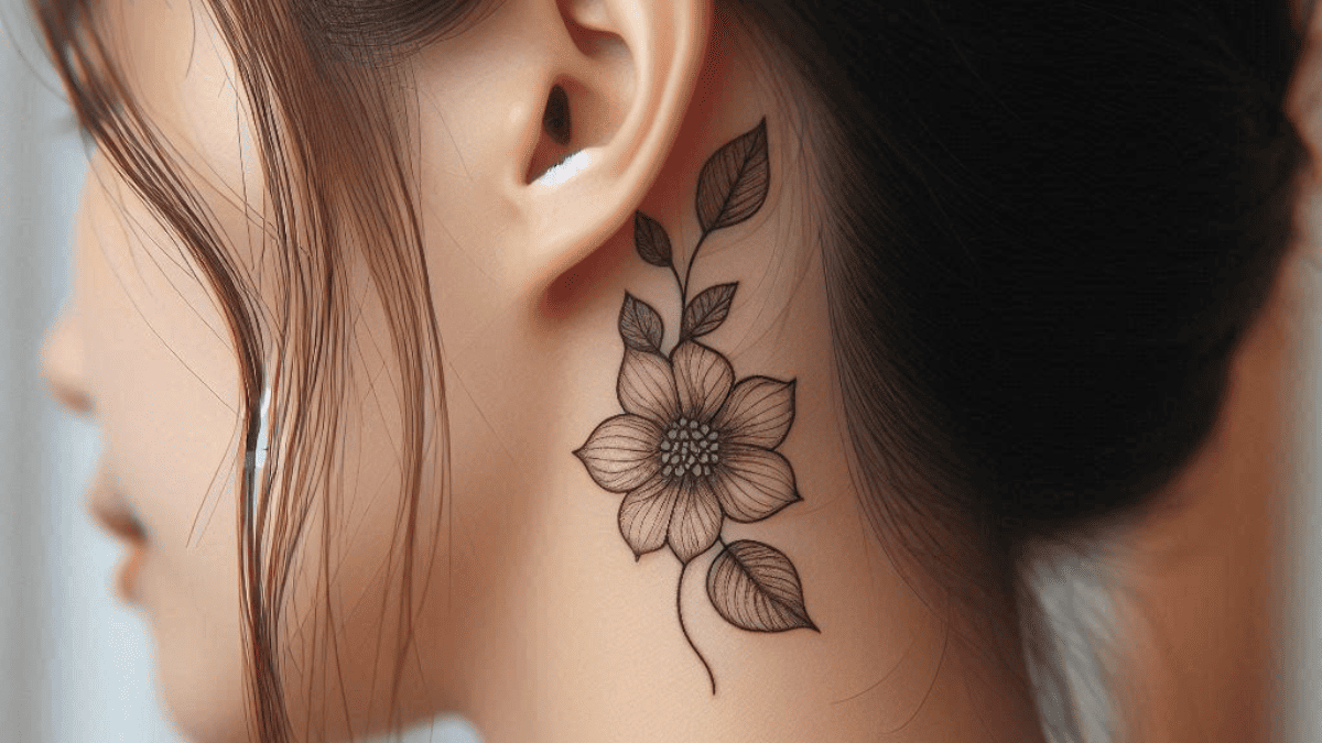 behind ear tattoo ideas