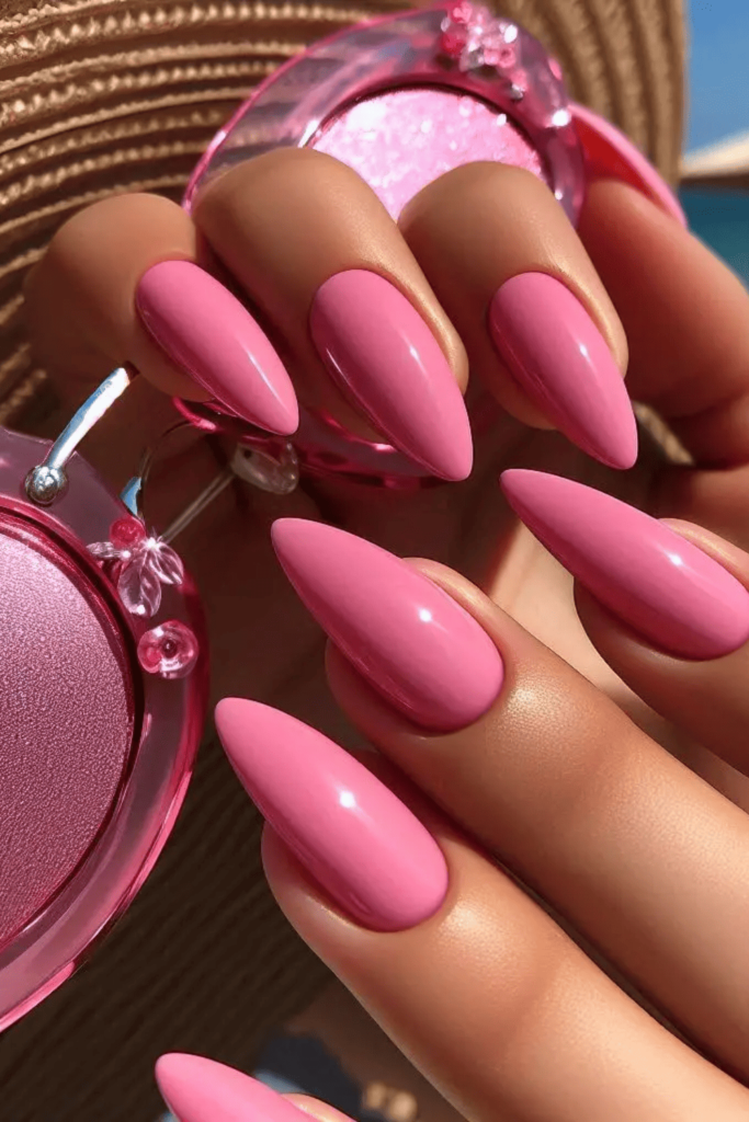 pink summer nails
