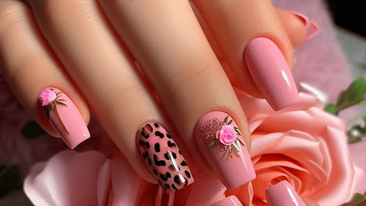 pink summer nails