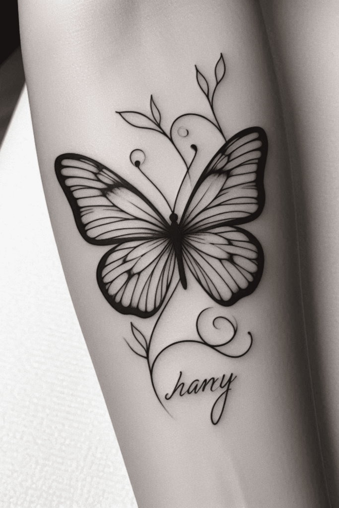 butterfly remembrance tattoo