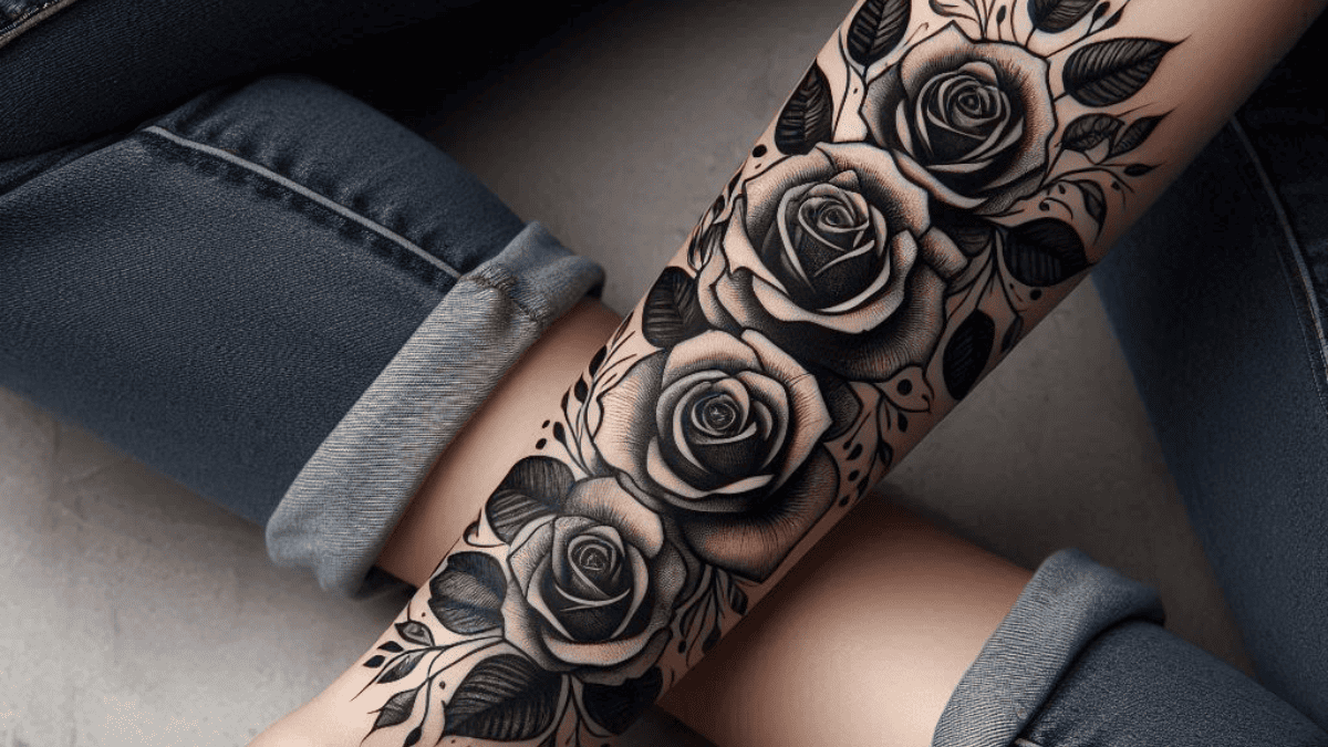 flowers wrapped around arm tattoo ideas