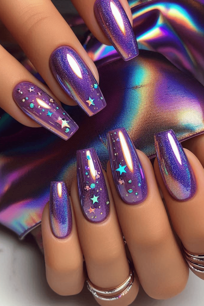 purple summer nails