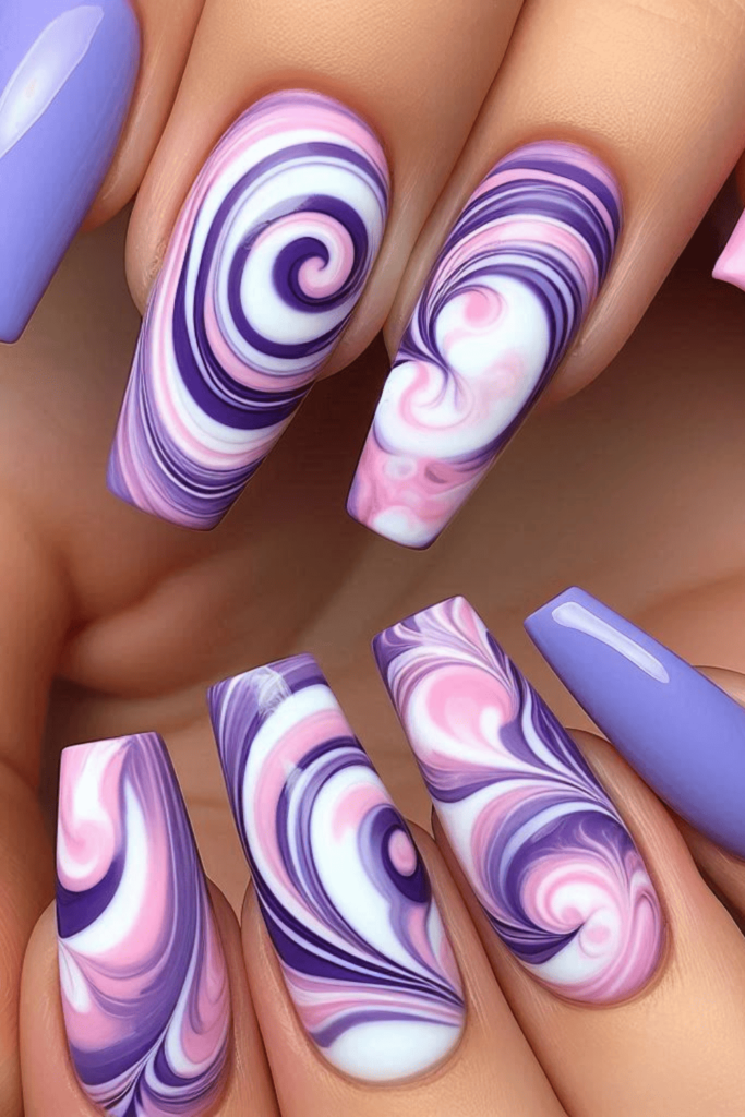 purple summer nails