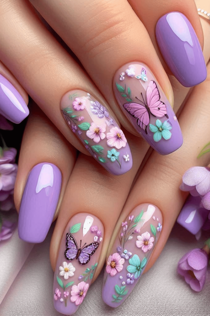 purple summer nails