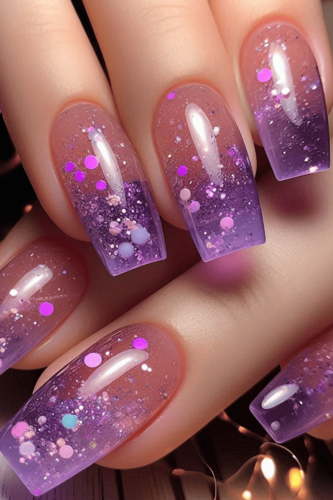 purple summer nails