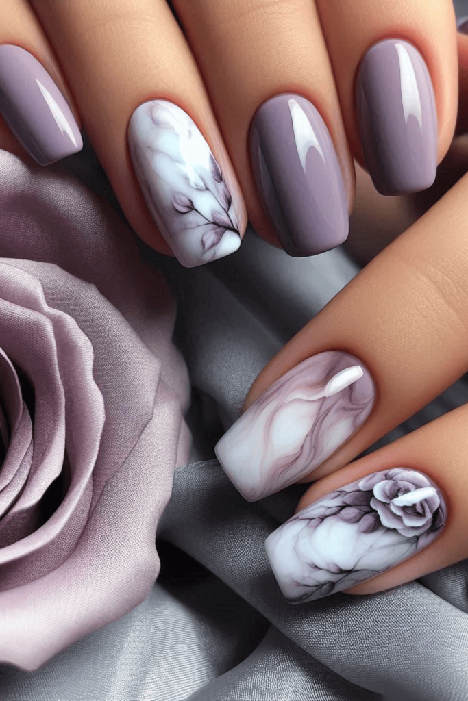 purple summer nails