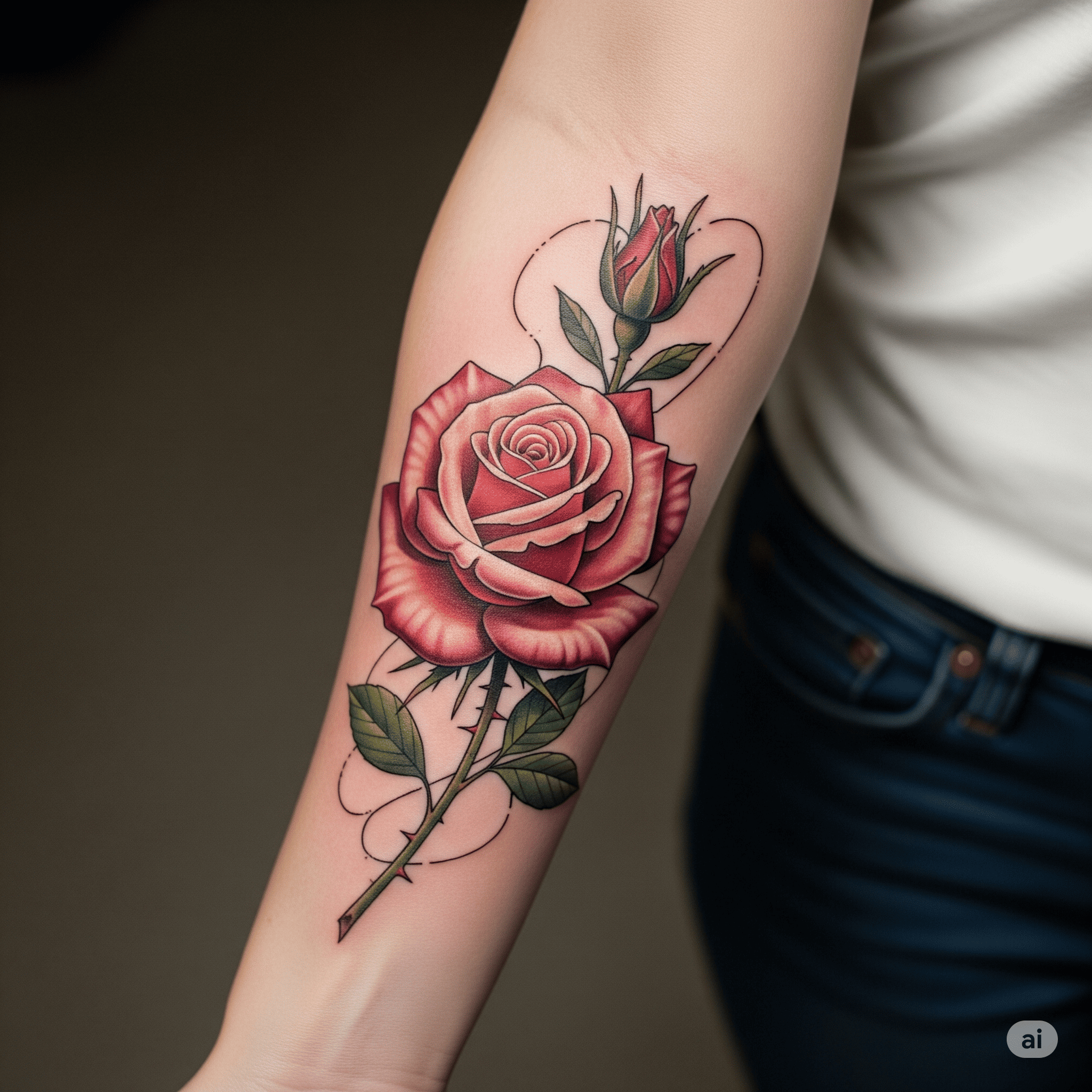 western flower tattoo