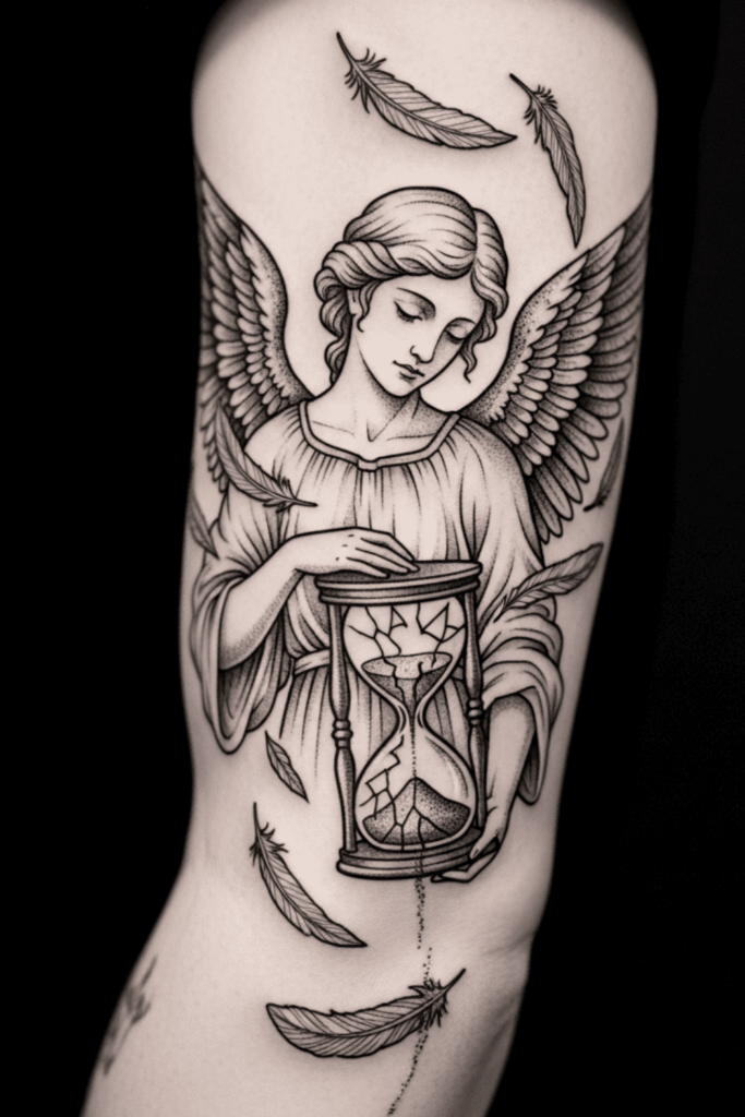 Renaissance angel tattoo
