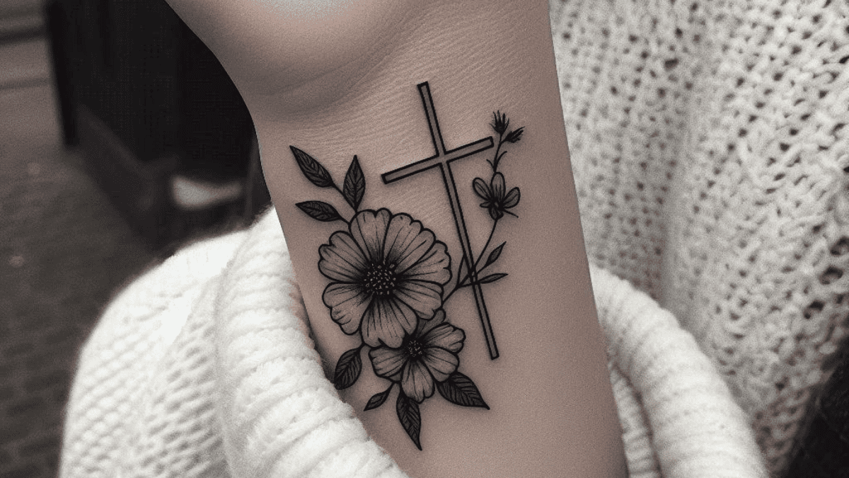 fine line christian tattoo ideas