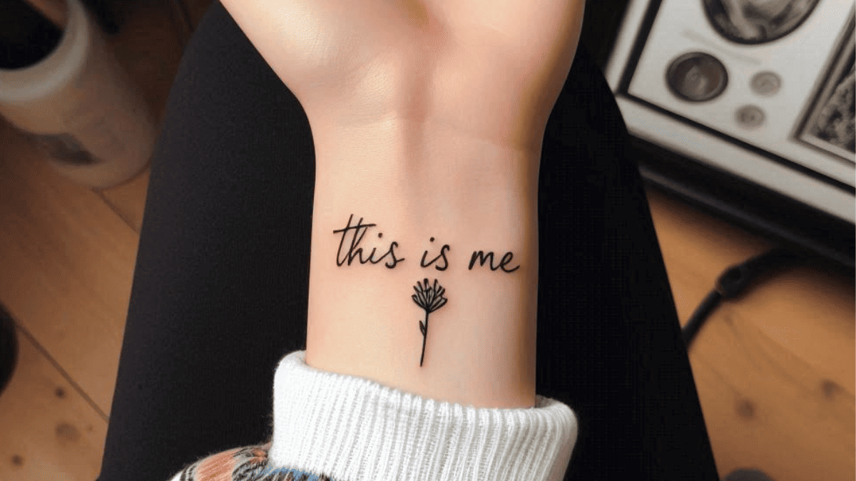 fine line script tattoo