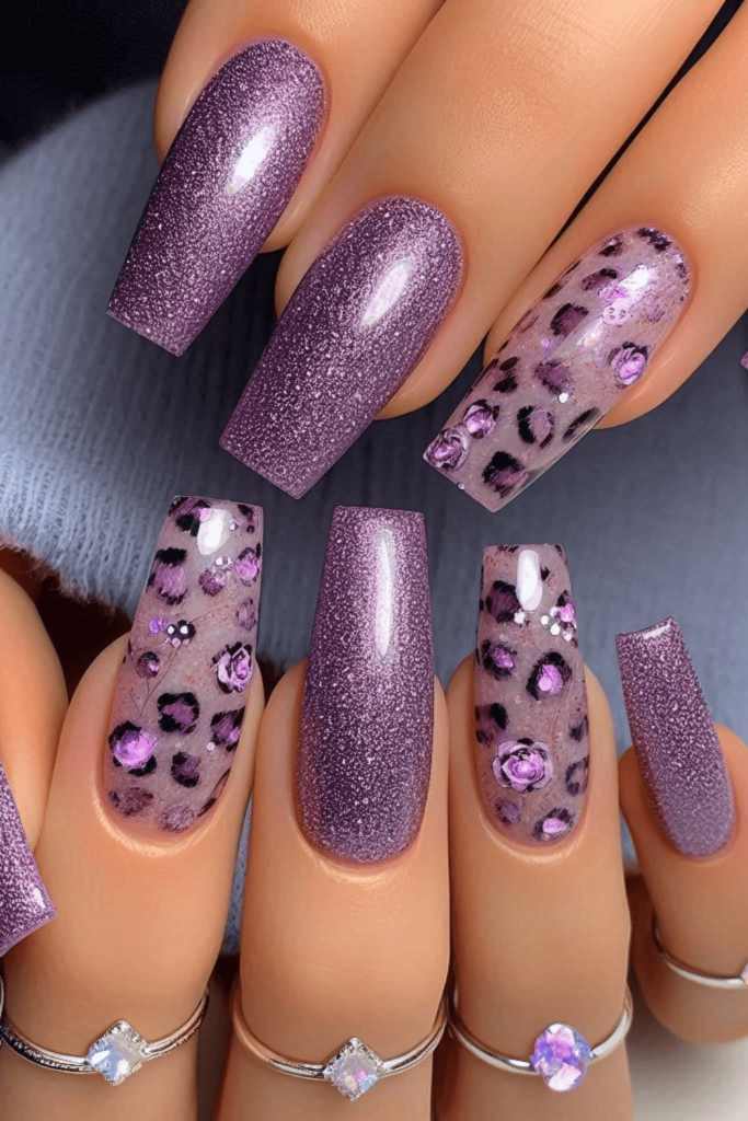 cheetah print nails
