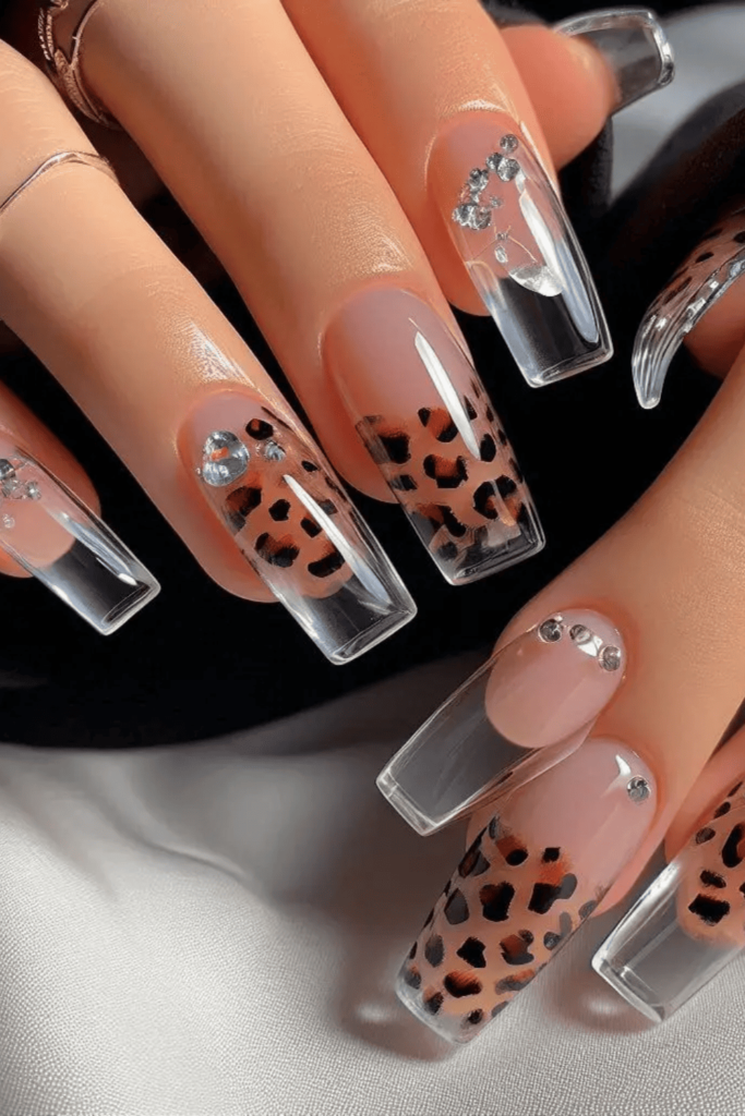 cheetah print nails
