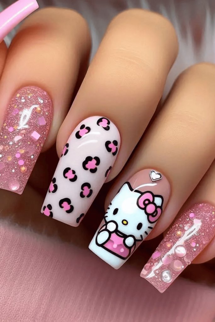 cheetah print nails