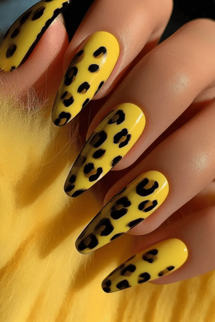 cheetah print nails