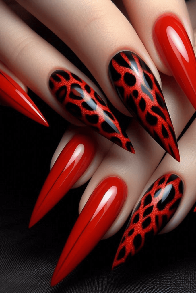 cheetah print nails