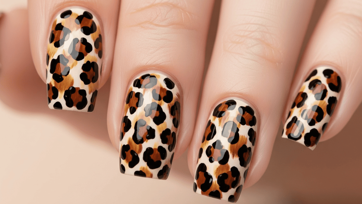 cheetah print nails y2k