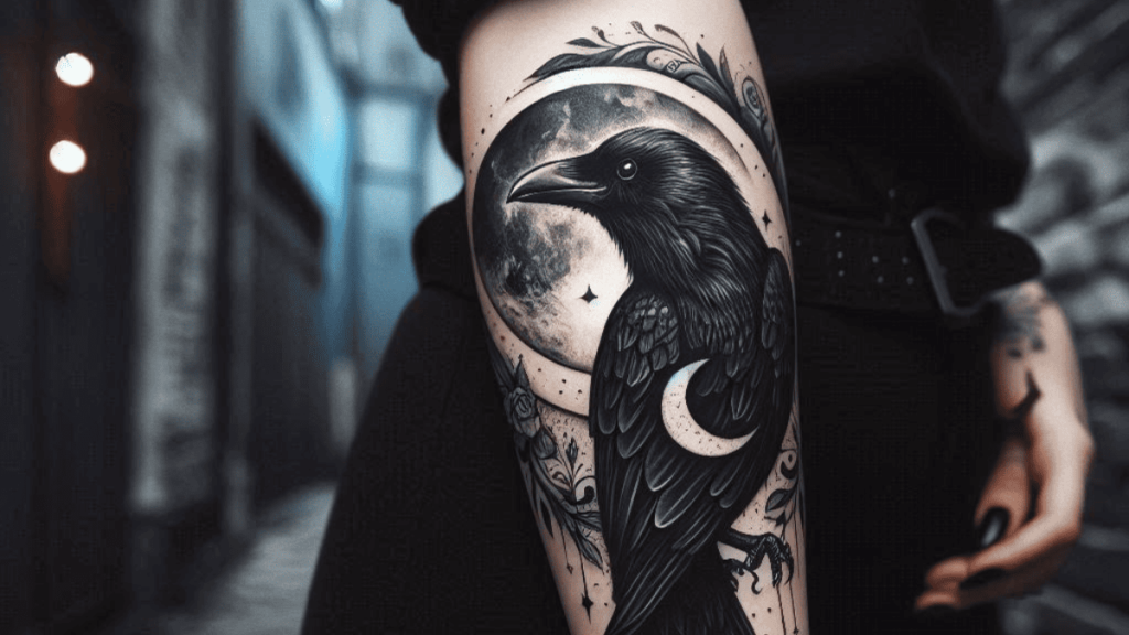 feminine raven tattoo ideas