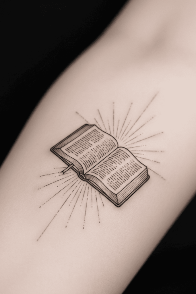 fine line christian tattoo ideas