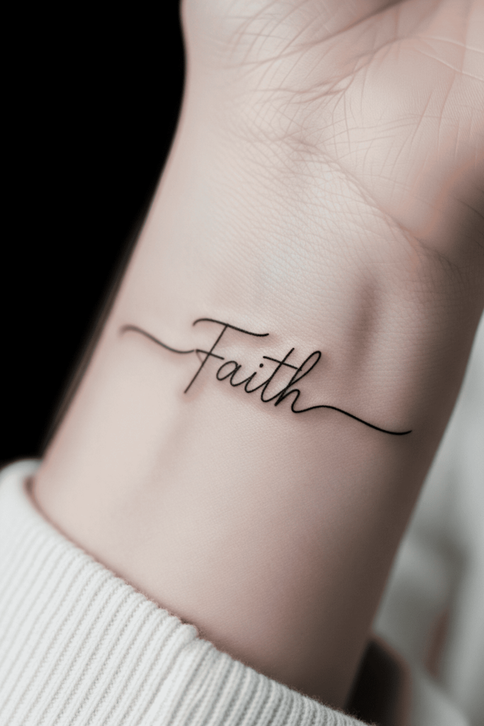 fine line christian tattoo ideas