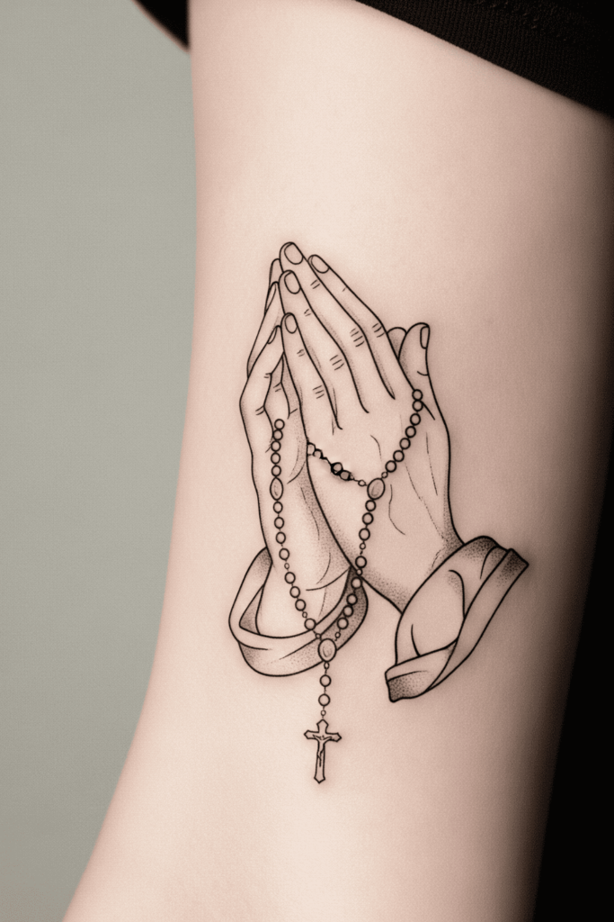 fine line christian tattoo ideas