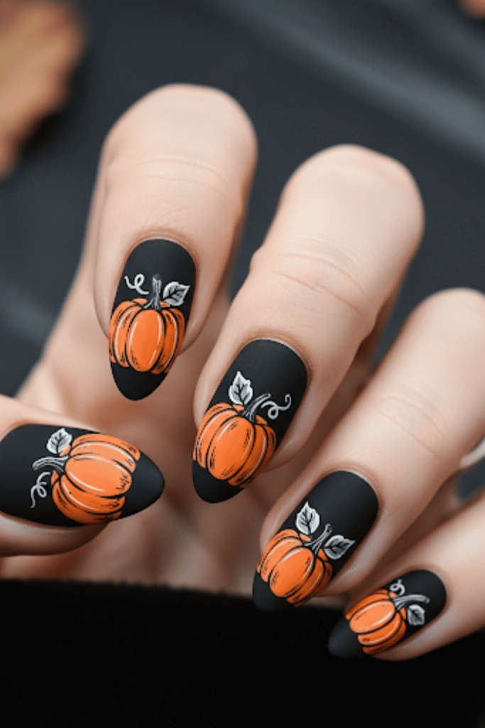 vintage halloween nails