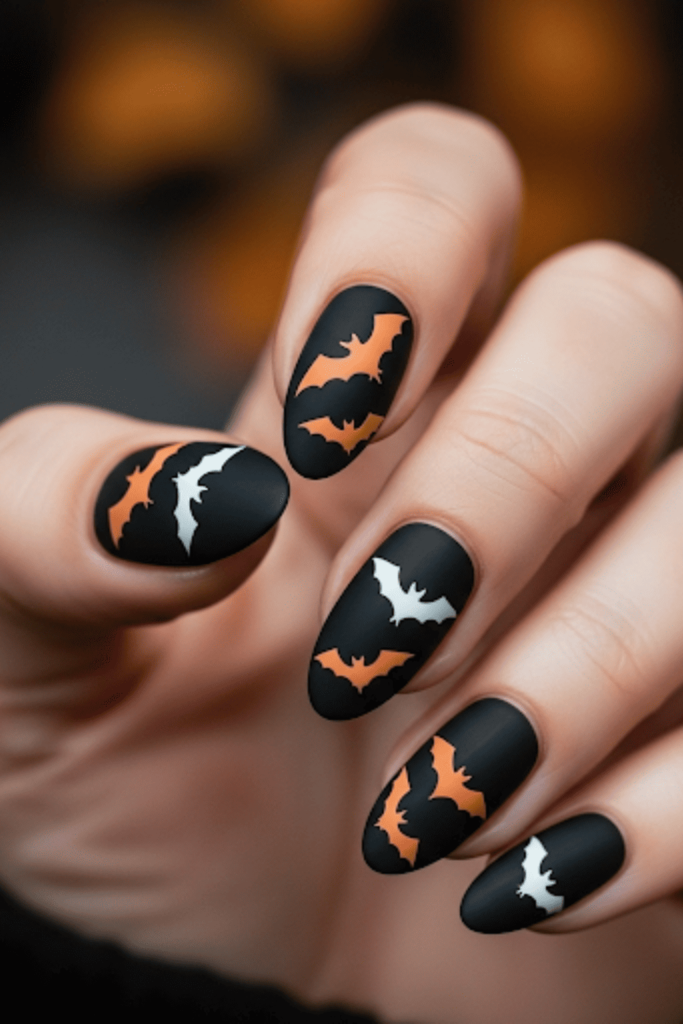 vintage halloween nails