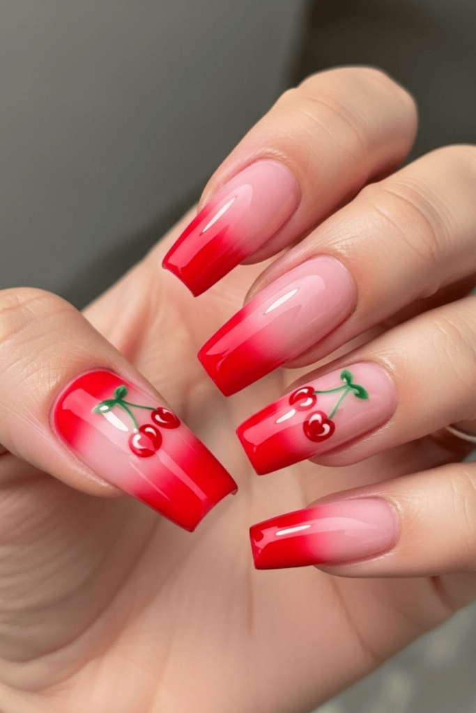 cherry nails