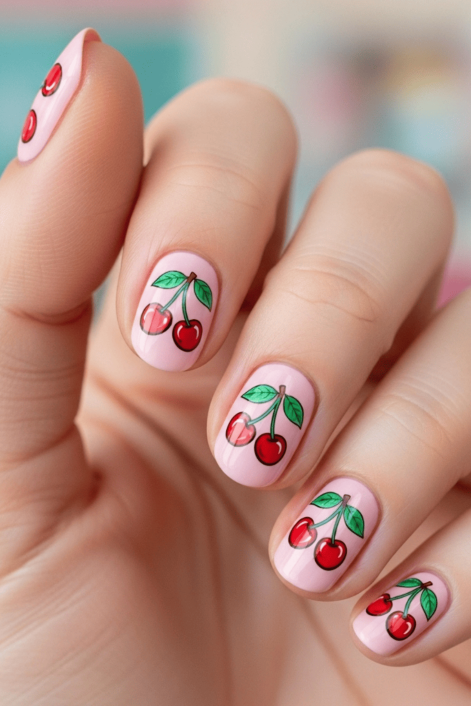 cherry nails