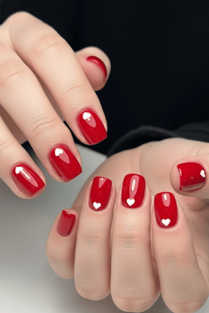 cherry red nails