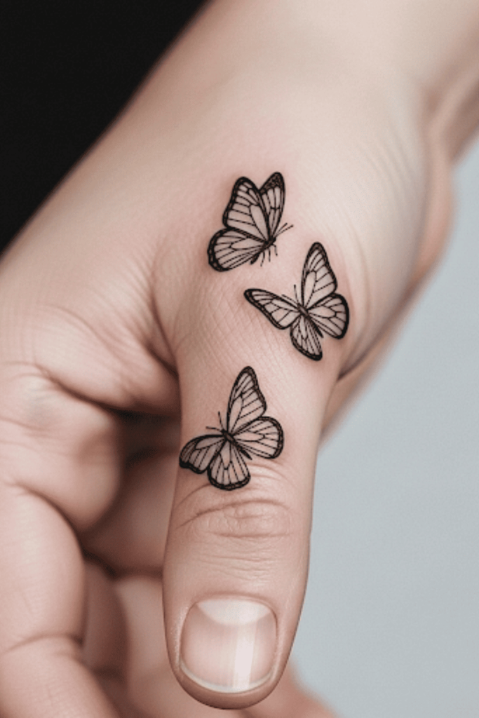 fine line hand tattoo