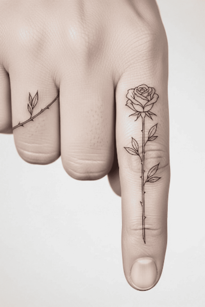 fine line hand tattoo