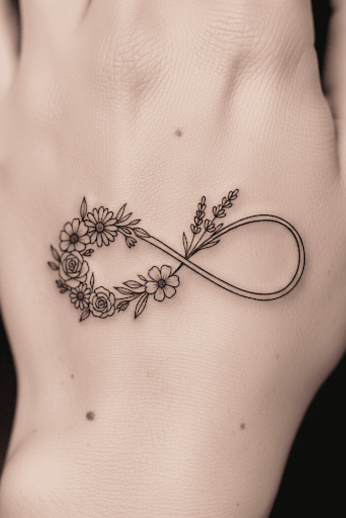 fine line hand tattoo