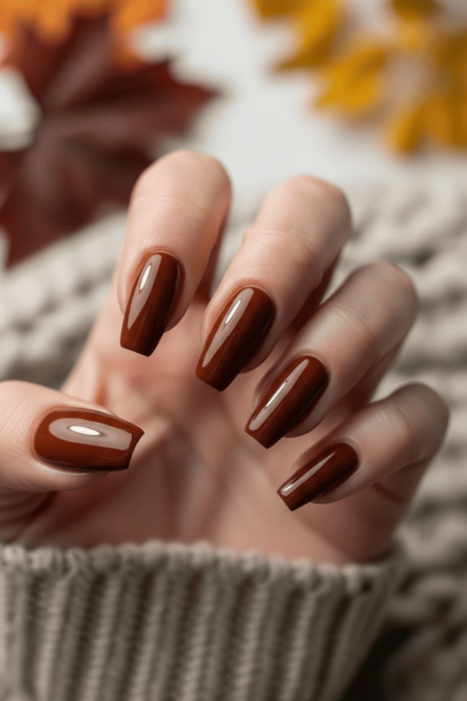 brown nails