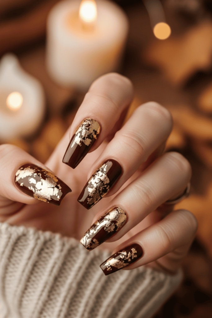 brown nails