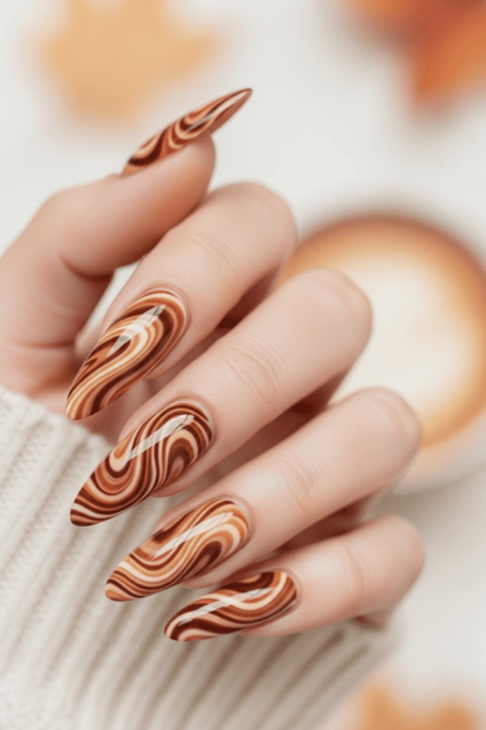 brown nails