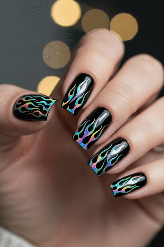 black nails