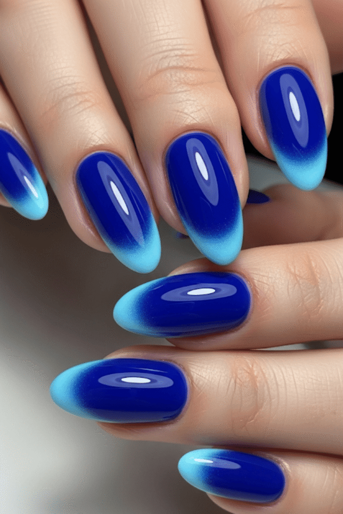 blue nails