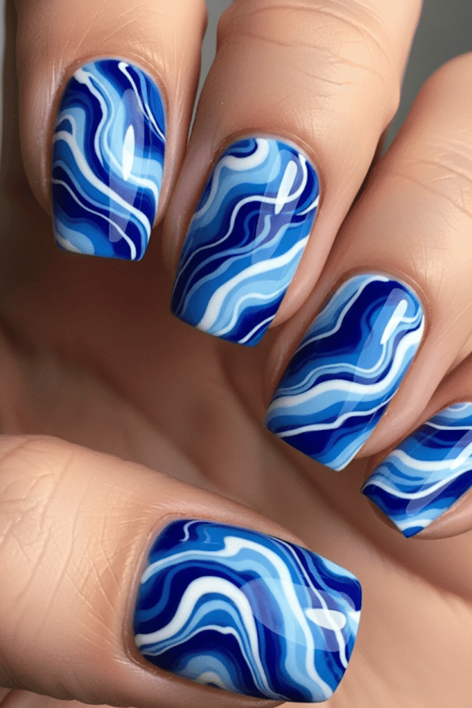 blue nails
