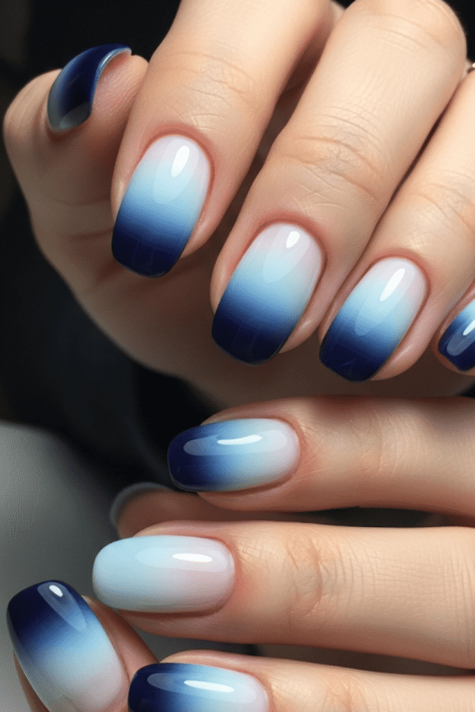 blue nails