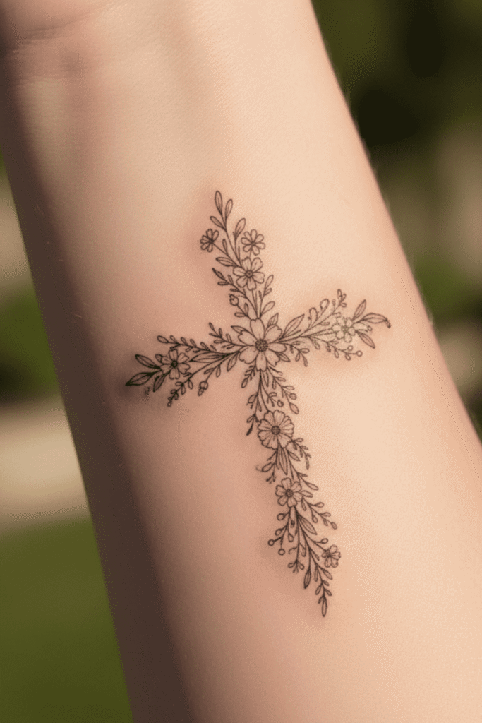 cross tattoos for women