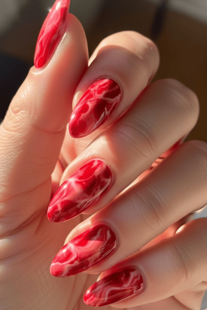 red nails
