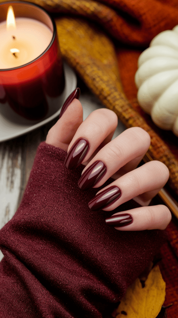 fall chrome nails