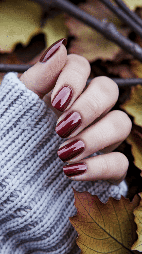 fall chrome nails