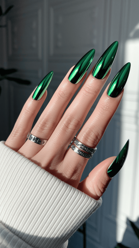 green nails