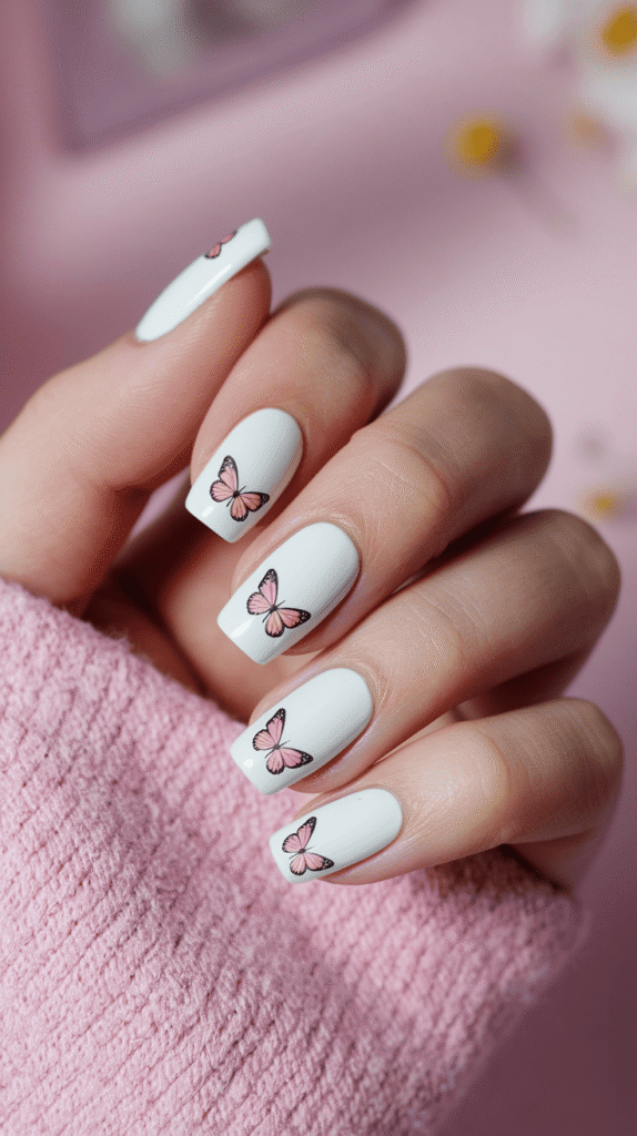 white nails