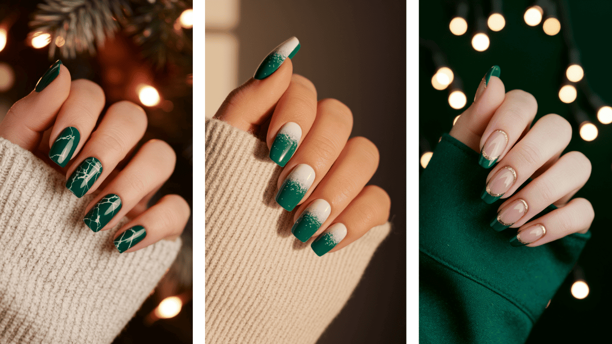 Green Christmas Nails